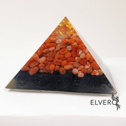 Piramida orgonica cu aur si pietre naturale. Protectie